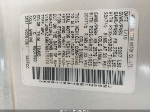 Nissan Murano Le Image 9