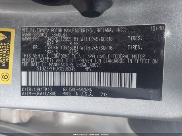 Toyota Highlander Le Image 10