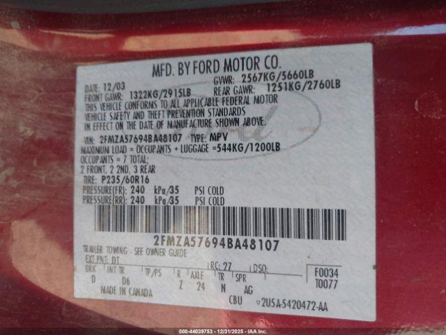 Ford Freestar Ses Image 15