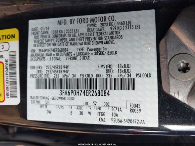 Ford Fusion Se Image 4