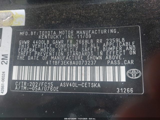 Toyota Camry Se Image 10