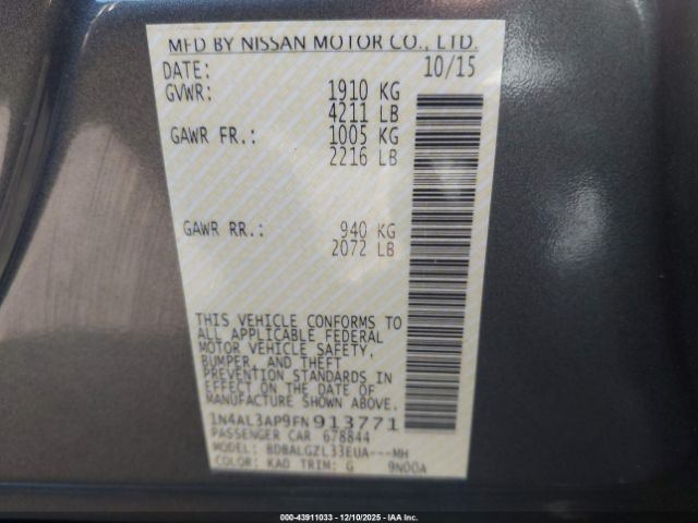 Nissan Altima 2.5 S Image 9