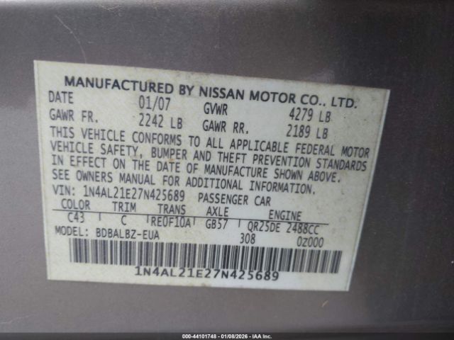 Nissan Altima 2.5 S Image 10